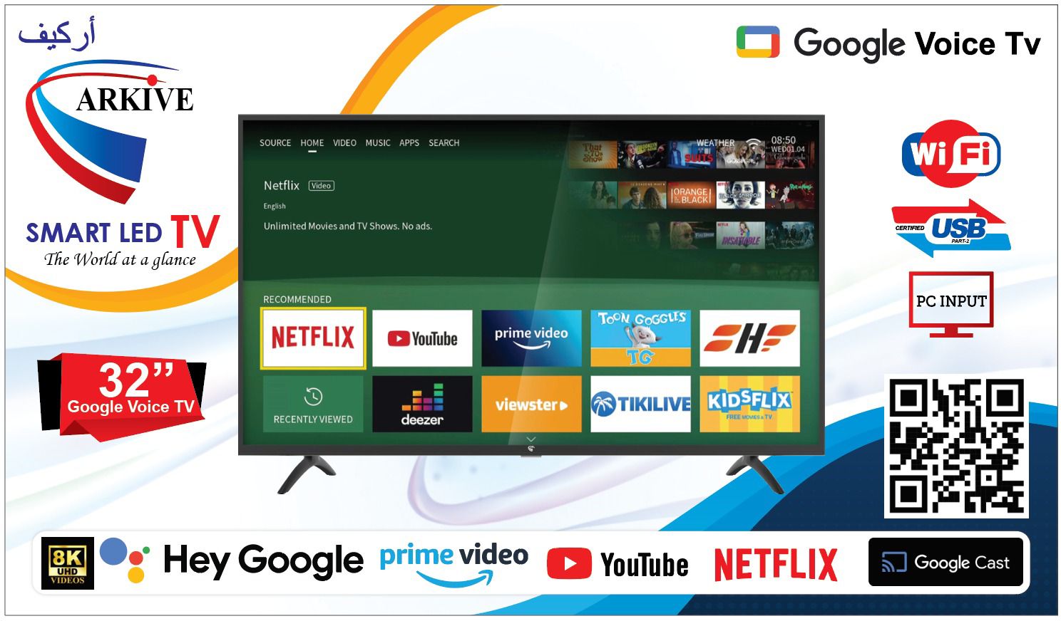 Arkive 32 SMART HD Ready 4k TV Arkive 32” SMART HD Ready 4k TV - Image 1